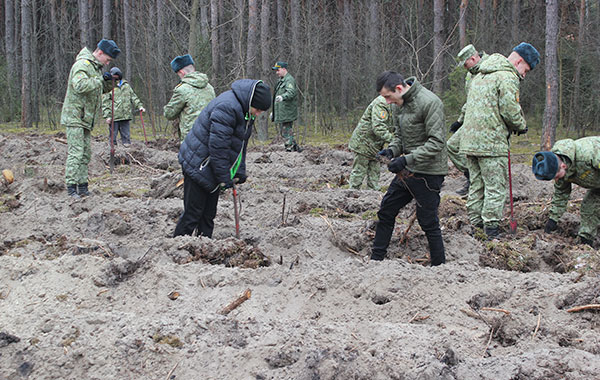 3 тысячи деревьев за минувшие выходные высадили пограничники Брестской пограничной группы