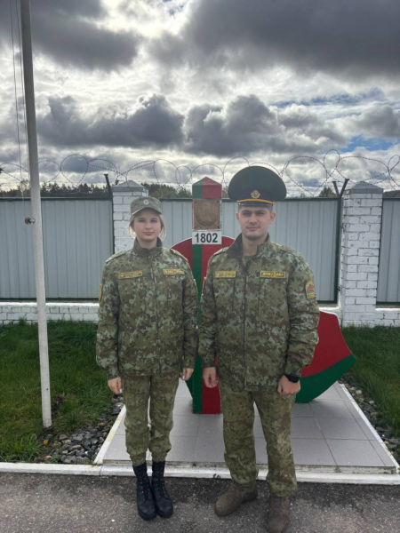 Супруги Роман и Виктория Шнаровы служат на пограничном посту «Субботники» Лидского пограничного отряда.