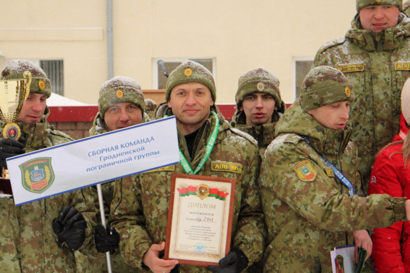Сборная команда Гродненской пограничной группы - серебряные призеры чемпионата органов пограничной службы Республики Беларусь