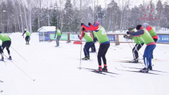 Сборная команда Гродненской пограничной группы принимает участие в чемпионате по биатлону