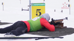 Сборная команда Гродненской пограничной группы принимает участие в чемпионате по биатлону