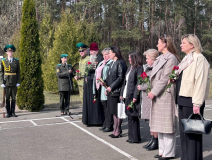 Торжественный митинг объединил личный состав подразделения, представителей гимназии № 4 г.Гродно, носящей имя Героя, местных